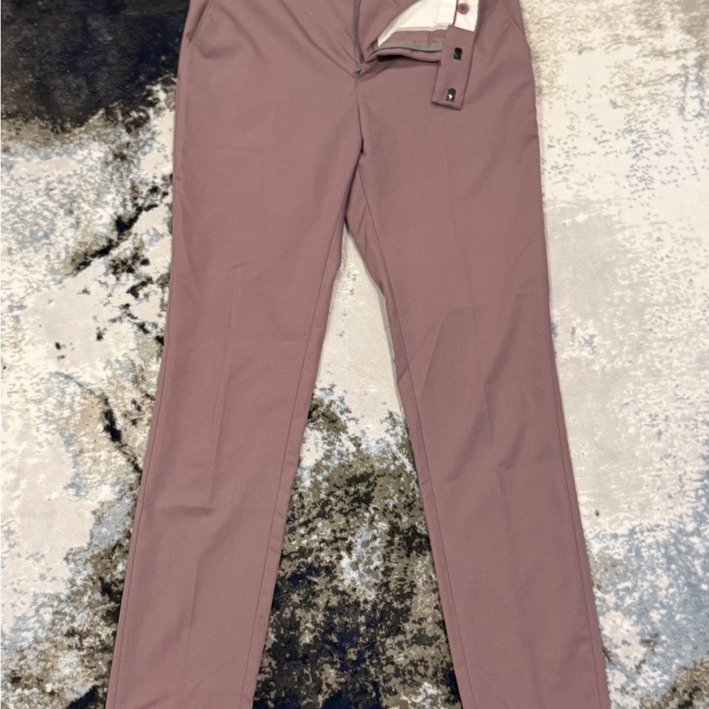 Boohoo Mens Mauve Slim Fit Dress Pants